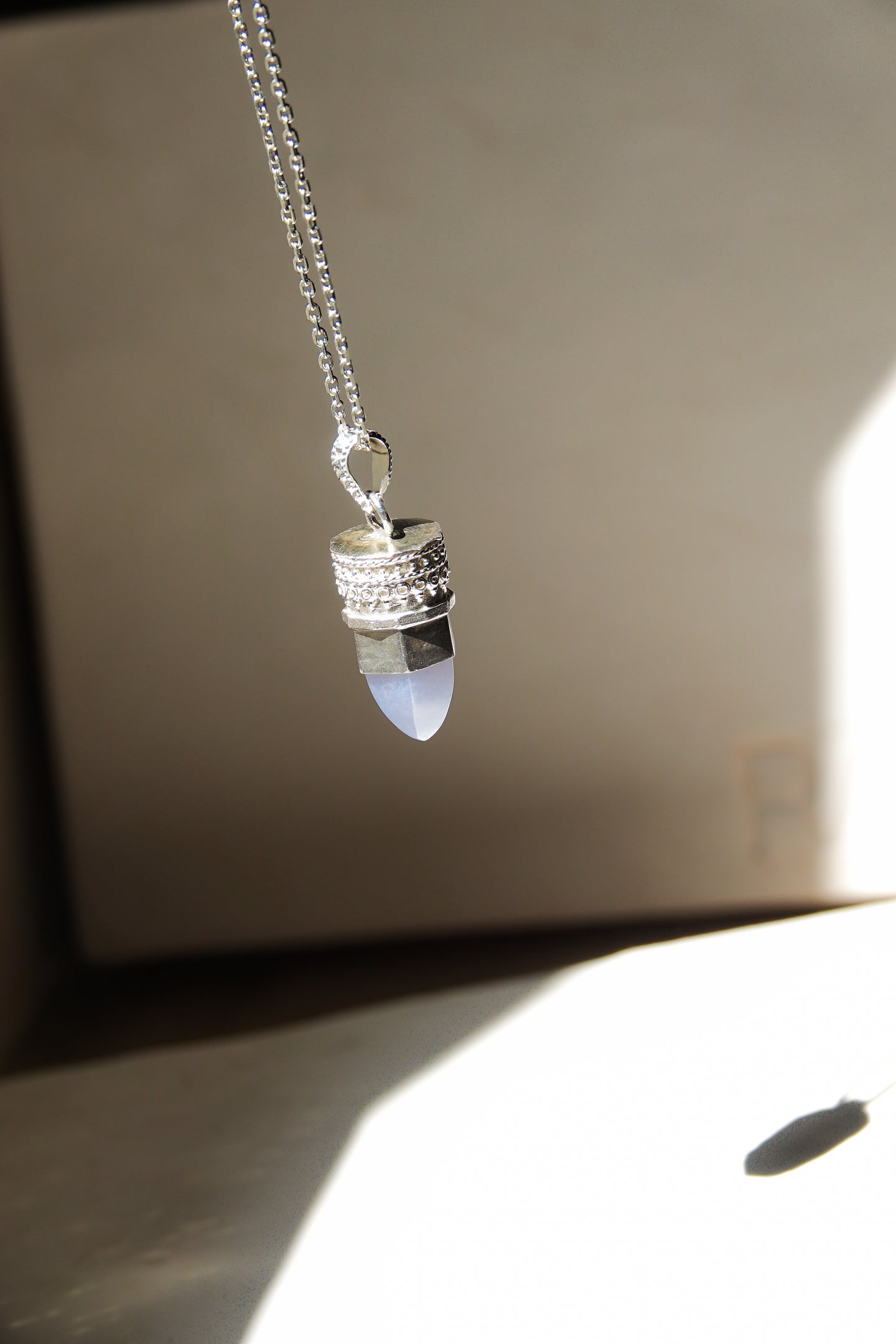 BY RAHINA - Sterling Silver Resistance Blue Lace Agate necklace